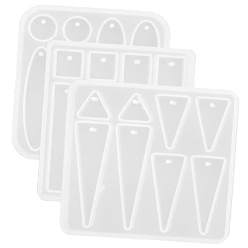 Gadpiparty 3 Stück Teiliges Geometrisches Ohrstecker Formset für Diy Schmuckherstellung für Epoxidharz Leicht zu Entformen Reinigen Vielseitig Einsetzbar für Bastelprojekte von Gadpiparty