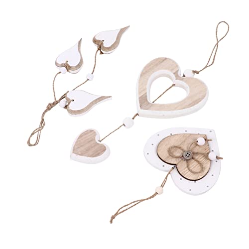 Gadpiparty 3 Stück Teiliges Holz Herzanhänger zum Basteln Kreative Diy Holzscheiben mit Glatter Oberfläche Vielseitige Dekoration für Hochzeit Geburtstag Valentinstag Heimdekoration und von Gadpiparty