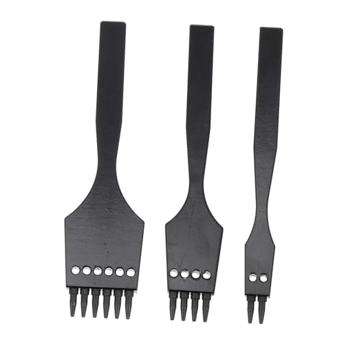 Gadpiparty 3 Stück Teiliges Leder Handwerk Lochwerkzeug aus Hochwertigem Legierungsstahl Präzise Lochstanzer ohne Randmarkierung Robust und Langlebig für Diy Lederarbeiten und Nähen von Gadpiparty