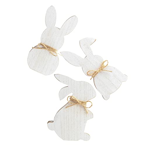 Gadpiparty 3 Stück Teiliges Osterbastelset Holzhasen zum Bemalen Langlebige DIY Deko Aufsteller Ostern für Sichere Holzfigur mit Osterfestival zur Heimdekoration und von Gadpiparty