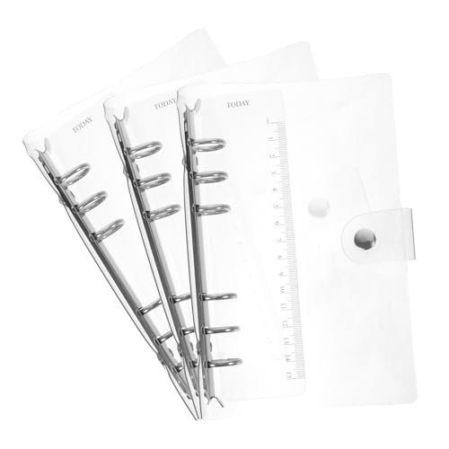 Gadpiparty 3 Stück Teiliges Transparent PVC Notebook Cover für Ringbuch Nachfüllbare Hülle für Schüler Lehrer und Büro Langlebig und Praktisch für Schulnotizen und Organisation von Gadpiparty