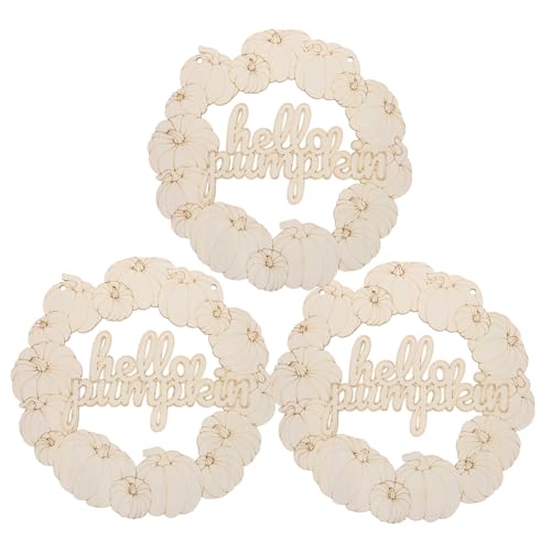 Gadpiparty 3 Stück Teiliges Weihnachts holzschilder Unbemalt mit Aufhängeloch Leichte Kürbis hänger für DIY Malerei und Vielseitige Weihnachtsdeko Innen und Außen von Gadpiparty