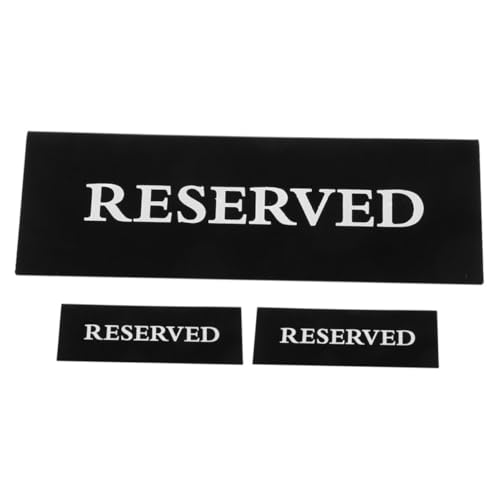Gadpiparty 3 Stück Tipps tischkarten hochzeitsdekoration Tischdekoration Tischreservierung Platzreservierungsschild Hochzeitsstuhldekorationen Reservierungsschilder für Stühle Acryl Black von Gadpiparty