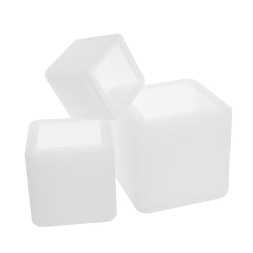 Gadpiparty 3 Stück Transparente Silikonwürfel Gießformen Hitzebeständige Quadratische Resin Casting Moulds für DIY Kunst Blumenkonservierung Kerzenherstellung und Dekorative Handarbeiten von Gadpiparty