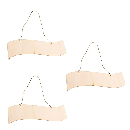Gadpiparty 3 Stück Unfertige Holzschilder zum Hängen Blanko Holzplatten für DIY Basteln und Handmalerei Doppelseitig Bemalbar Kreative Holzschilder für Wohn Basteldekoration von Gadpiparty