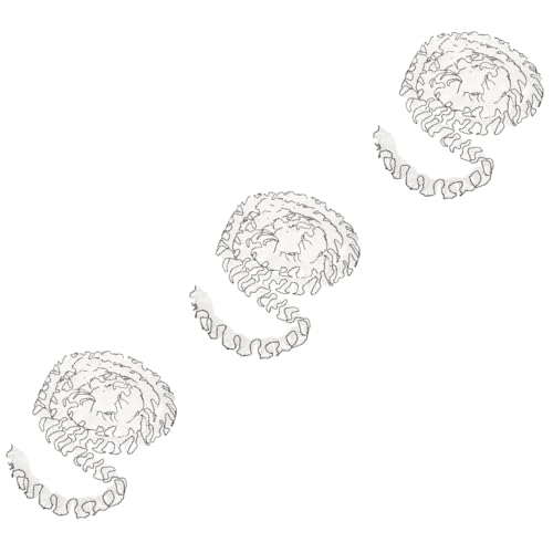 Gadpiparty 3 Stück Vintage Rüschenband Transparentes Spitzenband für Hochzeiten Bastelprojekte Individuell Zuschneidbar für Dekorationen von Gadpiparty