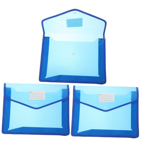 Gadpiparty 3 Stück Wasserdichte Dokumententaschen Teiliges Transparente Datei Organizer Praktische Aufbewahrungstaschen mit Druckknopf für Büro Schule Reise von Gadpiparty