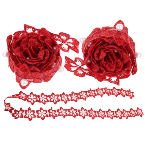 Gadpiparty 3 Stück Wasserlösliche Spitze Vintage -spitze Schnürsenkel Blumen- Stoffspitze Nähen Band Zum Basteln Spitzenband Kleidung Blumenband Mit Spitzenbesatz Diy-spitze Polyester Rot Gadpiparty 3 Stück Wasserlösliche Spitze Vintage -spitze Schnürsenkel Blumen- Stoffspitze Nähen Band Zum Basteln Spitzenband Kleidung Blumenband Mit Spitzenbesatz Diy-spitze Polyester Rot von Gadpiparty