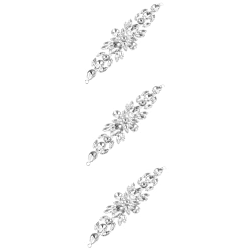 Gadpiparty 3 Stück Wassertropfen Braut- Hochzeitskleid Fleckendekor Für Schuhe Applikationen Aus Strass Verzierungen Für Kleidung Brautschmuck Strasssteine ​​aufnähen Silber- von Gadpiparty