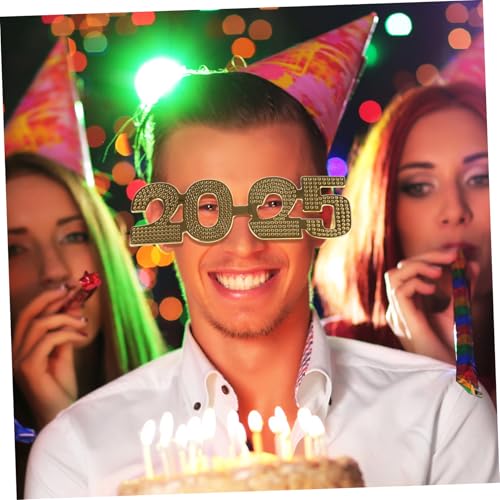 Gadpiparty 3 Stück Year Partybrillen Teiliges aus Kunststoff Bunte Leichte und Langlebige Eyewear für Silvester Fotorequisiten und Festivaldekoration Gadpiparty 3 Stück Year Partybrillen Teiliges aus Kunststoff Bunte Leichte und Langlebige Eyewear für Silvester Fotorequisiten und Festivaldekoration von Gadpiparty