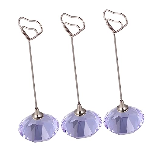 Gadpiparty 3 Stücke Herz Memo Halter mit Diamant Basis Platzkartenhalter für Notizen Fotos und Karten für Hochzeiten Partys und Bürodekoration von Gadpiparty
