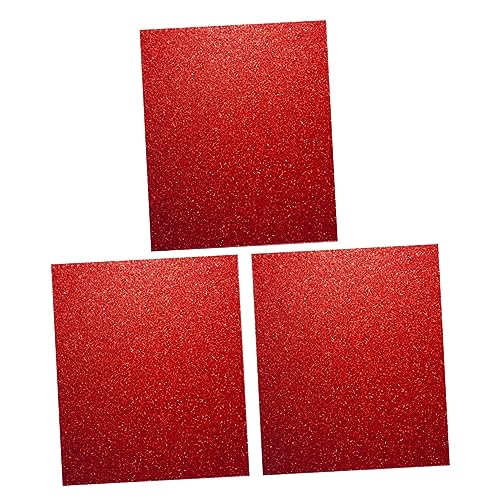 Gadpiparty 3 Stücke Rot Glitzer Hitzetransferfolie für T Shirts Diy Stoffübertragungsfilm Geeignet für Langlebig und Leicht zu Schneiden von Gadpiparty