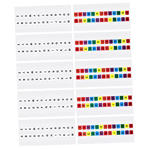 Gadpiparty 30 Blatt Bunte Alphabetische Haftnotizen Selbstklebende Seitenmarkierungen Praktische Lesezeichen für Notizblöcke Farbige und Weiße Tabs von Gadpiparty