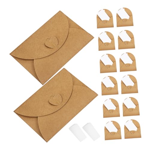 Gadpiparty 30 Sets Love Buckle Umschlag Kleine Vintage Umschläge Blanko Umschläge Für Hochzeiten Mini Zum Basteln Blanko Karten Mit Braunes von Gadpiparty