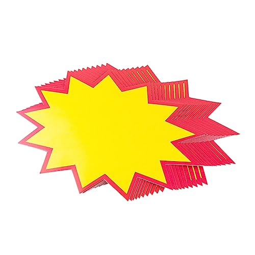 Gadpiparty 30 Stück Blanko Werbepapier Explosion Sticker Preisschilder für Supermärkte Gelb Vielseitige Etiketten für Dekoration und Organisation von Gadpiparty