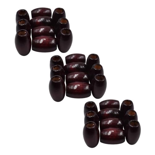 Gadpiparty 30 Stück DIY Oval Holzperlen Handgefertigte Spacer Beads für Schmuckherstellung Bastelbedarf Holzperlen für Armbänder und Dekorationen von Gadpiparty