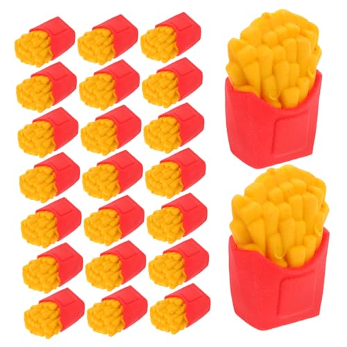 Gadpiparty 30 Stück Eraser Für Französische Pommes Kreativer Radiergummi Mini Lebensmittel Radiergummis Pommes-radiergummi Süßes Briefpapier Für Mädchen Lustige Radiergummis Mini-radierer von Gadpiparty