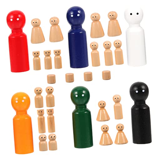 Gadpiparty 30 Stück Holzfiguren für Unfertige Diy Peg Dolls zum Malen Kreative Holzpuppen für Bastelprojekte Fördert Fantasie und Geschicklichkeit von Gadpiparty