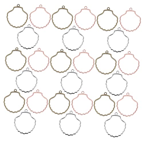 Gadpiparty 30 Stück Legierungs Offene Rahmen Anhänger für Diy Schmuck Uv Epoxidharz Bezels für Armbänder Schlüsselanhänger und Mehr Langlebig und Sicher der Anwendung von Gadpiparty