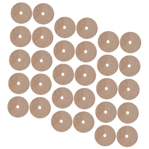 Gadpiparty 30 Stück Log-Rad Zubehör für activity wohnungsdeko holzspielsachen holzbausatz DIY Holzspielzeug Holzräder zum Basteln Kinderspielzeug aus Holzrädern Bastelbedarf hölzern von Gadpiparty