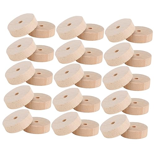 Gadpiparty 30 Stück Log-Rad bastelzeug für activity für bastel material holzkit Zubehör Räder für Spielzeugautos Holzräder zum Basteln Kinderspielzeug aus Holzrädern hölzern von Gadpiparty