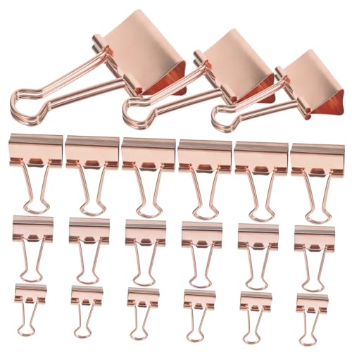 Gadpiparty 30 Stück Metall Binder Clips Praktische Büroklammern Roségold für Dokumente Notizen und Rechnungen Vielseitige Bürobedarf für Lehrer von Gadpiparty
