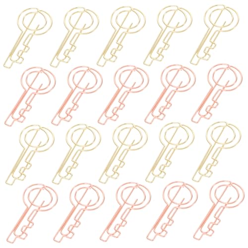 Gadpiparty 30 Stück Schlüssel-Büroklammer einzigartige Papierklammern schicke Büroklammern neuartige Büroklammern Papierklemmen Memo-Clips Metalldokumentclips von Gadpiparty