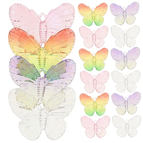 Gadpiparty 30 Stück Schmetterlingsanhänger Acryl DIY Bastelcharms für Dekorationen für Schmuckherstellung und Kreative Projekte Geeignet für Feiern und Besondere Anlässe von Gadpiparty