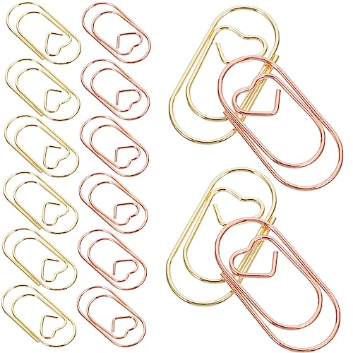 Gadpiparty 30 Stück Teiliges Herzförmige Büroklammern Roségold und Gold Dekorative Papierclips für Büro Schule und Kreative Projekte für Organisieren von Dokumenten und Notizen Gadpiparty 30 Stück Teiliges Herzförmige Büroklammern Roségold und Gold Dekorative Papierclips für Büro Schule und Kreative Projekte für Organisieren von Dokumenten und Notizen von Gadpiparty