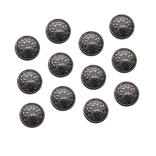 Gadpiparty 30 Stück Teiliges Hohle Metallknöpfe für Damenjacken und Mäntel Langlebige Rostfreie DIY Knöpfe in Schwarz Knöpfe zum Annähen für Strickjacken und Bekleidung von Gadpiparty