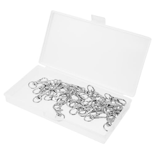 Gadpiparty 30 Stück Teiliges Metall Lobster Clips mit Drehbaren Karabinerhaken Robuste Schlüsselanhänger für Handtaschen und DIY Projekte Gefertigt Silberfarbene von Gadpiparty