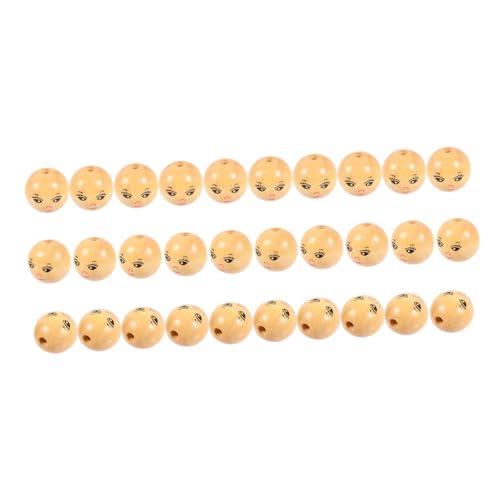Gadpiparty 30 Stück Teiliges Natürliche Runde Holzperlen mit Lachendem Gesicht Langlebige DIY Schmuck Spacer Charms für Halsketten Armbänder Basteln und Heimdekoration Gadpiparty 30 Stück Teiliges Natürliche Runde Holzperlen mit Lachendem Gesicht Langlebige DIY Schmuck Spacer Charms für Halsketten Armbänder Basteln und Heimdekoration von Gadpiparty