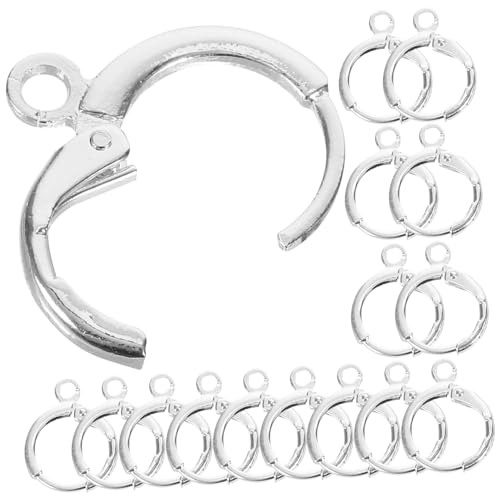Gadpiparty 30 Stück Teiliges Ohrhaken aus Metall für DIY Ohrringe Runde Ohrhaken Burr Leicht und Hautfreundlich für Schmuckherstellung und Individuelles Basteln Silberfarben Vielseitig von Gadpiparty