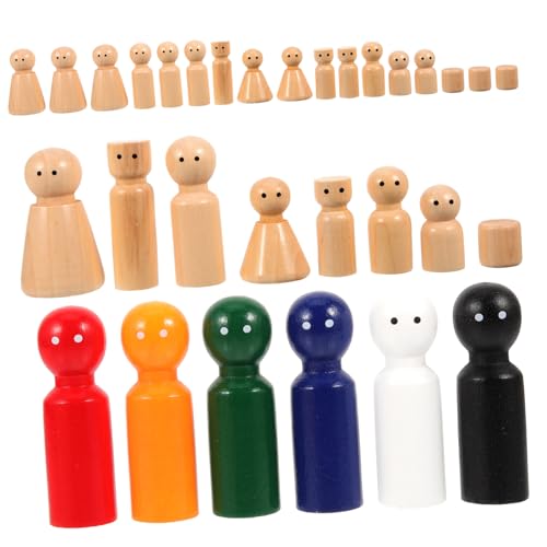 Gadpiparty 30 Stück Teiliges Unvollendete Holz puppenkegel Natürliche DIY Bemalbare Holzpuppen Kindgerechte Holzfiguren für Kreative Hand auge koordination und Feinmotorische Gadpiparty 30 Stück Teiliges Unvollendete Holz puppenkegel Natürliche DIY Bemalbare Holzpuppen Kindgerechte Holzfiguren für Kreative Hand auge koordination und Feinmotorische von Gadpiparty