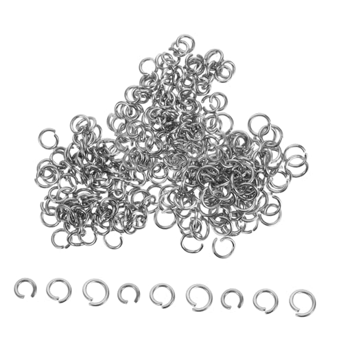 Gadpiparty 300 Stück Biegeringe Schmuckverbinder Open Jump Rings O-förmiger Spaltring Silver von Gadpiparty