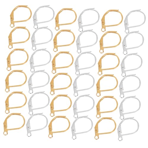 Gadpiparty 300 Stück D-förmige Französische Ohrhaken Elastischer Verschluss Sichere Ohrringhaken Schmuckzubehör für DIY Ohrschmuck in Gold und Silber Gadpiparty 300 Stück D-förmige Französische Ohrhaken Elastischer Verschluss Sichere Ohrringhaken Schmuckzubehör für DIY Ohrschmuck in Gold und Silber von Gadpiparty