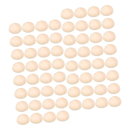 Gadpiparty 300 Stück Halbe Holzperlen Unbehandelt Mini Halbkreis Perlen für Diy Projekte Bastelbedarf Schmuckherstellung und Heimdekoration Naturholz von Gadpiparty