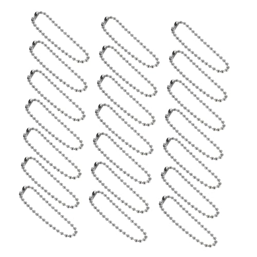 Gadpiparty 300 Stück Metall Kugelkette mit Verbindern Robuste Bead Chain für DIY Schmuck Schlüsselanhänger Taschenanhänger und Modeaccessoires Silberfarbene Perlenketten Zubehör Gadpiparty 300 Stück Metall Kugelkette mit Verbindern Robuste Bead Chain für DIY Schmuck Schlüsselanhänger Taschenanhänger und Modeaccessoires Silberfarbene Perlenketten Zubehör von Gadpiparty