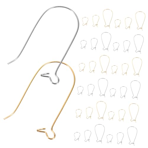 Gadpiparty 300 Stück Ohrringhaken Metall Ohrhaken in Silber und Gold für DIY Schmuckherstellung Ohrschmuck Zubehör Leicht Sicher Bequem Gadpiparty 300 Stück Ohrringhaken Metall Ohrhaken in Silber und Gold für DIY Schmuckherstellung Ohrschmuck Zubehör Leicht Sicher Bequem von Gadpiparty