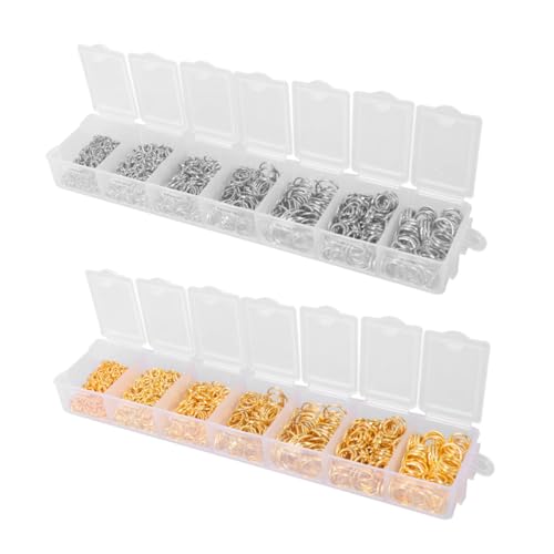 Gadpiparty 3000 Stück Teiliges Schmuckzubehör Set Offene Biegeringe Sprungringe Fach Aufbewahrung Silber Gold Diy Schmuckherstellung Reparatur Armbänder Halsketten Ohrringe von Gadpiparty