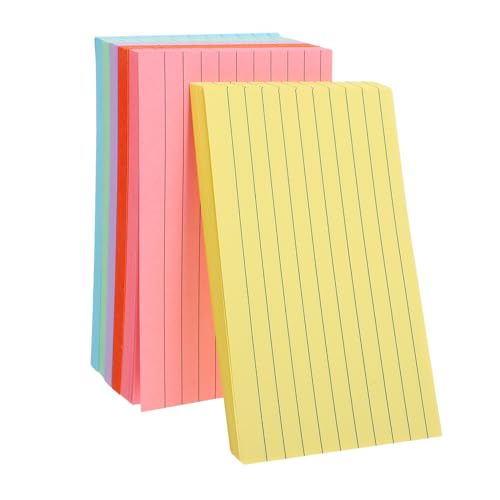 Gadpiparty 300Stücke Linierte Notizkarten Karteikarten Notizbuch Für Effektives Lernen Farbige Lernkarten Hellgelb Und Helllila Je von Gadpiparty
