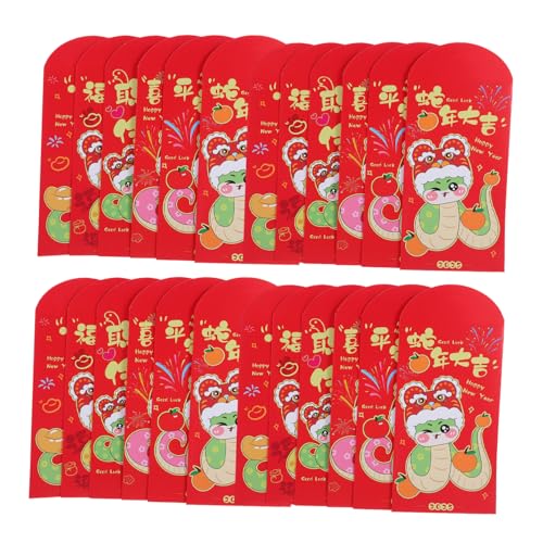 Gadpiparty 30Stücke Chinesische Neujahrsumschläge Geldbeutel für Frühlingsfest Hochzeiten und Geburtstage Elegante Designs für Wohlstand und Glück Druck Langlebig und von Gadpiparty