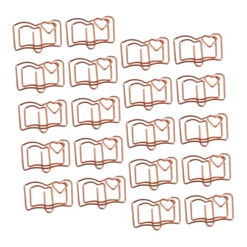 Gadpiparty 30Stücke Entzückende Büroklammern Roségold Vielseitige Papierklammern für Dokumente für Büro Schule und Zuhause Praktische Aktenklammern für von Gadpiparty