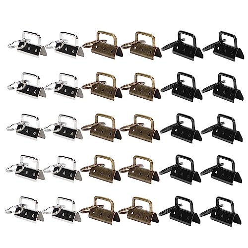 Gadpiparty 30Stücke Schlüsselanhänger Wristlet mit Klemmschließe Clips Farben für DIY Handwerk Robuste Konstruktion für Gürtel und Handgefertigte Bänder von Gadpiparty