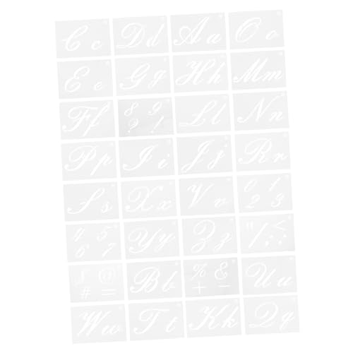 Gadpiparty 32 Blatt Wiederverwendbare Zeichenschablonen für Buchstaben und Zahlen Kreative Malvorlagen für Diy Projekte Basteln Stoffmalerei und Wanddekoration von Gadpiparty