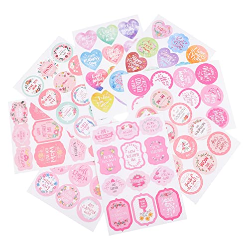 Gadpiparty 32 Stück Für Etiketten Hallo Dekorationen Süß Druckbar Schüttgut Mütter Name Aus Gruß Siegeletikett Vorlegen Partygeschenk -siegeletikett Rosa Kupferplattenaufkleber von Gadpiparty
