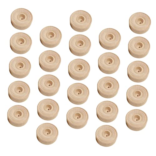 Gadpiparty 32 Stück Teiliges Kleine Holzräder aus Massivem Holz für DIY Bastelzubehör Langlebige Fahrzeugräder für Modellbau Dekoration von Gadpiparty