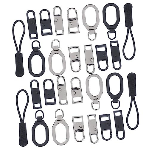 Gadpiparty 32 Stück Teiliges Reißverschluss Reparaturset mit Zipper Schiebern Langlebige Ersatz Zipper Pull Tabs für Rucksack Tasche Koffer und Kleidung Einfache Diy Reparatur Zubehör von Gadpiparty