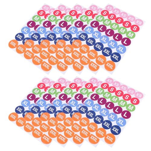 Gadpiparty 350 Stück Kleidung Größenaufkleber Bunte Selbstklebende Etiketten für Bekleidungsgrößen Xs bis Xxxl für T Shirts und Einzelhandel Klare Kennzeichnung für Einfache Organisation von Gadpiparty