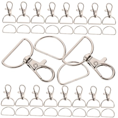Gadpiparty 35Sätze D Ring Schlüsselbund Clips Hochwertige DIY Schmuckzubehör Für Handwerk Und Basteln Robuste Und Langlebige Schnallen Für Schlüsselanhänger Und Armbänder von Gadpiparty